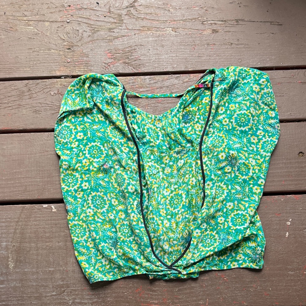 Floral Green Women's Top